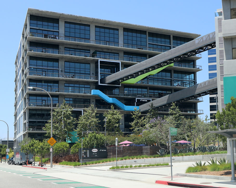 Het toenmalige TikTok-hoofdkantoor in Culver City, archieffoto van 26 juni 2024
