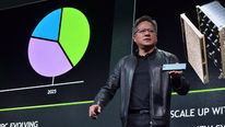 Archieffoto van NVIDIA-oprichter Jensen Huang op SC18, 12 november 2018