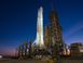 Falcon 9 en Dragon van SpaceX op Kennedy Space Center